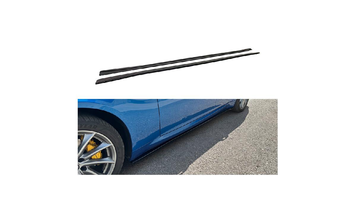 Jupes+lat%C3%A9rales+sur+mesure+pour+Alfa+Romeo+Giulia+2015-+%28ABS+Noir+luisant%29